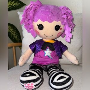 Lalaoopsy Build-A-Bear Workshop Purple Star Outfit Striped Button Plush Rag Doll